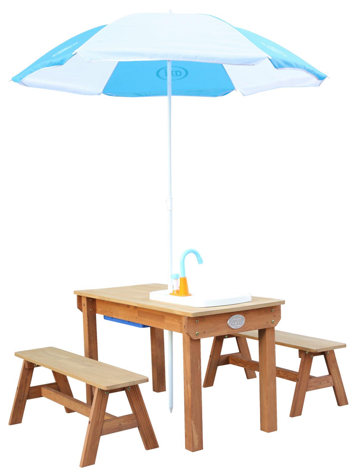 Sand- Und Wassertisch A031.031.00 - Braun, KONVENTIONELL, Holz/Kunststoff (92,5/50,5/94cm) - Ambia Garden