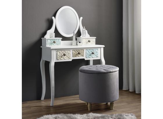 Taburet Rosalie - šedá, Moderní, dřevo/textilie (50/50cm) - Mömax modern living Taburet Rosalie - šedá, Moderní, dřevo/textilie (50/50cm) - Mömax modern living