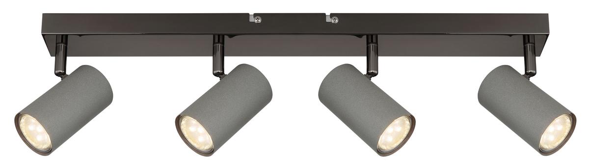 Strahler 57911-4s - Schwarzchrom/Grau, Design, Metall (56/10/12cm) - Globo