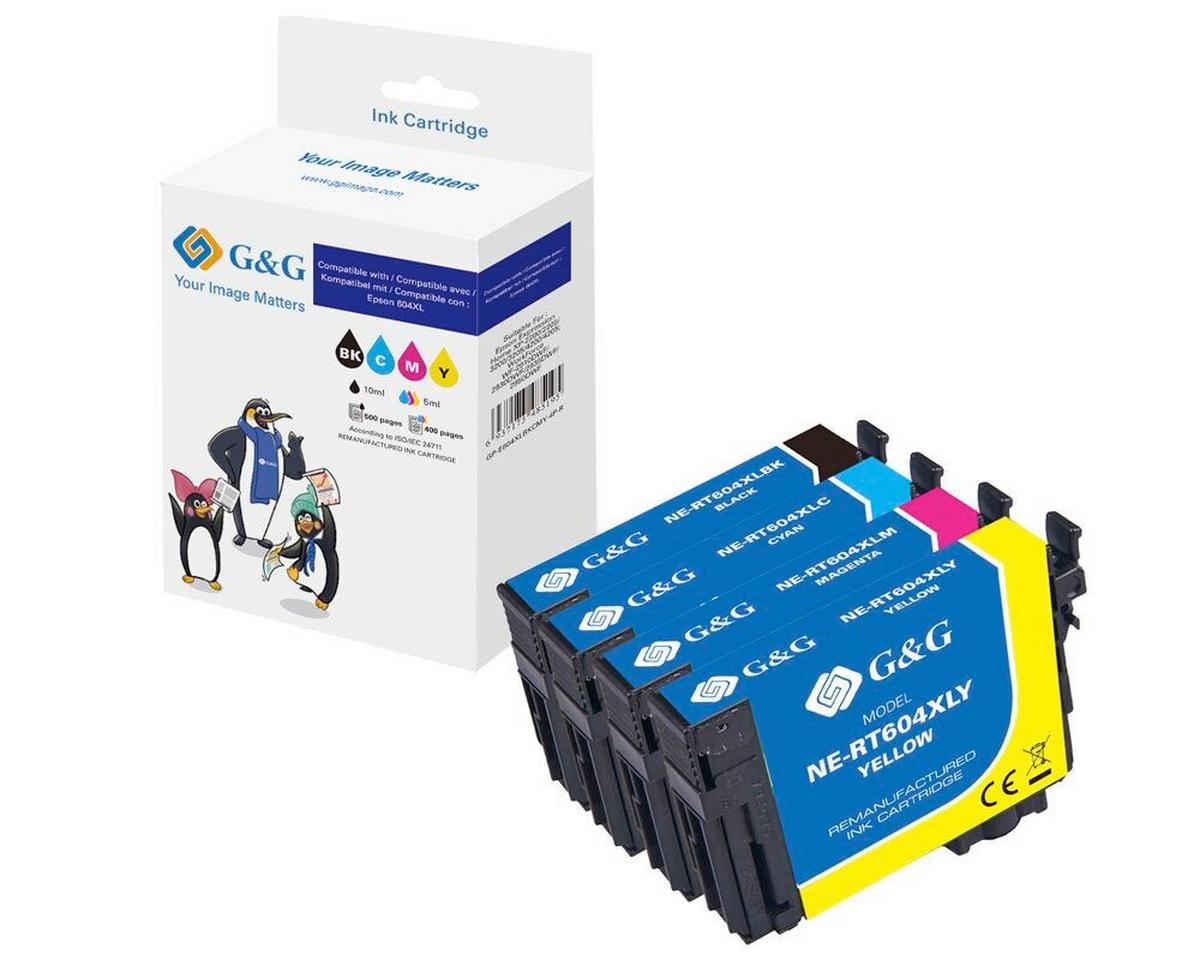 G&G Druckerpatronen 4-Er Set Kompatibel mit Epson - Schwarz, Basics, Kunststoff