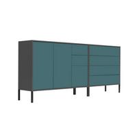 Sideboard Mailand Anthrazit/petrol B: 184,5cm - Anthrazit/Petrol, MODERN, Holzwerkstoff (184,5/86/33cm) - MID.YOU