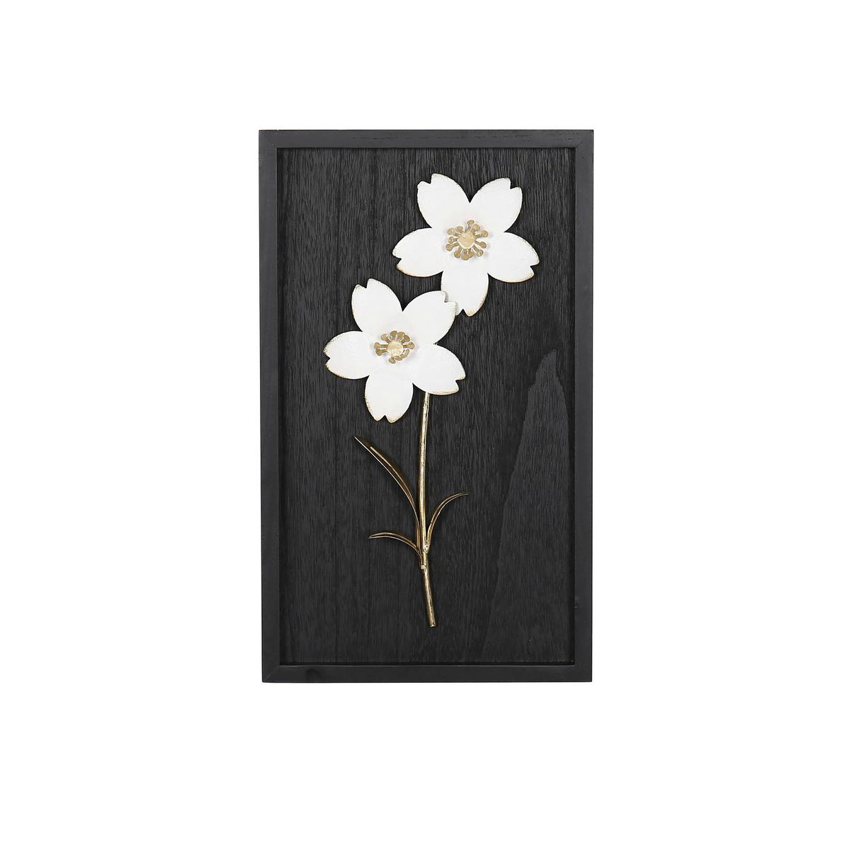 Wanddeko Rosmarie - Goldfarben/Schwarz, KONVENTIONELL, Holz/Holzwerkstoff (30/40/50cm) - Luca Bessoni