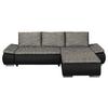 Ecksofa Acra Grau, Schwarz S:266x175cm - Chromfarben/Schwarz, Design, Textil (266/175cm) - Livetastic