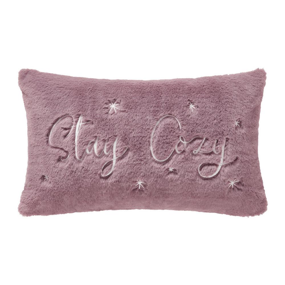 Kožušinový vankúš Stay Cozy,30/50cm,hnedofialová