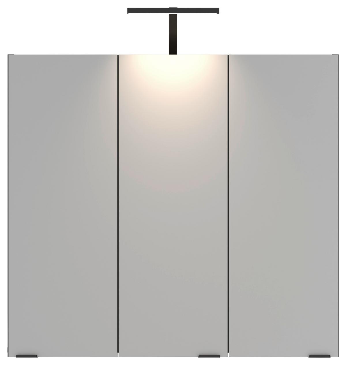 Spiegelschrank Cotia Cotll 3 - Anthrazit, MODERN, Glas/Holzwerkstoff (77/73/20,4cm) - James Wood