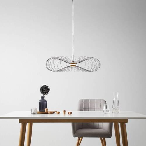 LED-Závěsné svítidlo AMOS - černá, Moderní, kov (65-70/178,5cm) - Bessagi Home