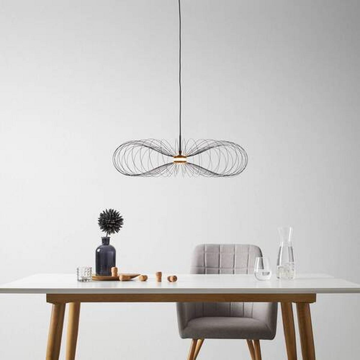 LED-Závěsné svítidlo AMOS - černá, Moderní, kov (65-70/178,5cm) - Bessagi Home