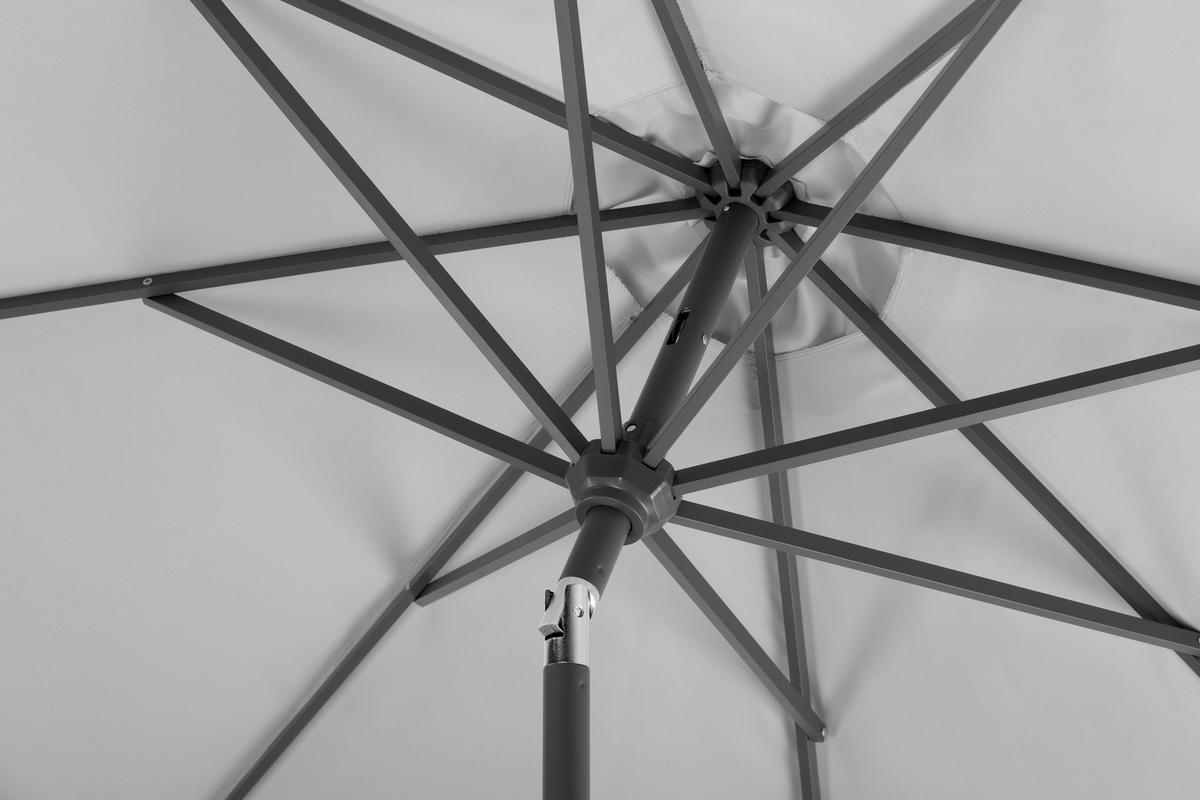 Sonnenschirm Orlando BxHxT: 270x250x270 cm Silbergrau - Anthrazit/Silberfarben, Basics, Textil/Metall (270/250/270cm) - Schneider