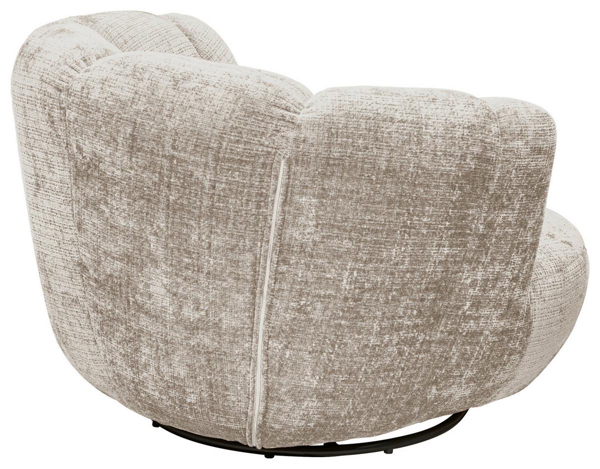 Sessel Muriel Taupe B: 101 cm - Taupe/Schwarz, KONVENTIONELL, Textil (101/69/107cm) - MID.YOU