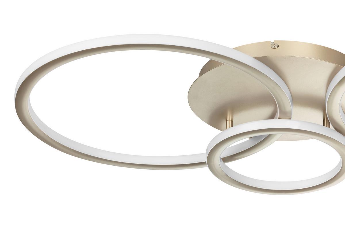 Led-deckenleuchte, 70w Cassian - Champagner, Basics, Kunststoff/Metall (95/50/7,5cm) - Luca Bessoni