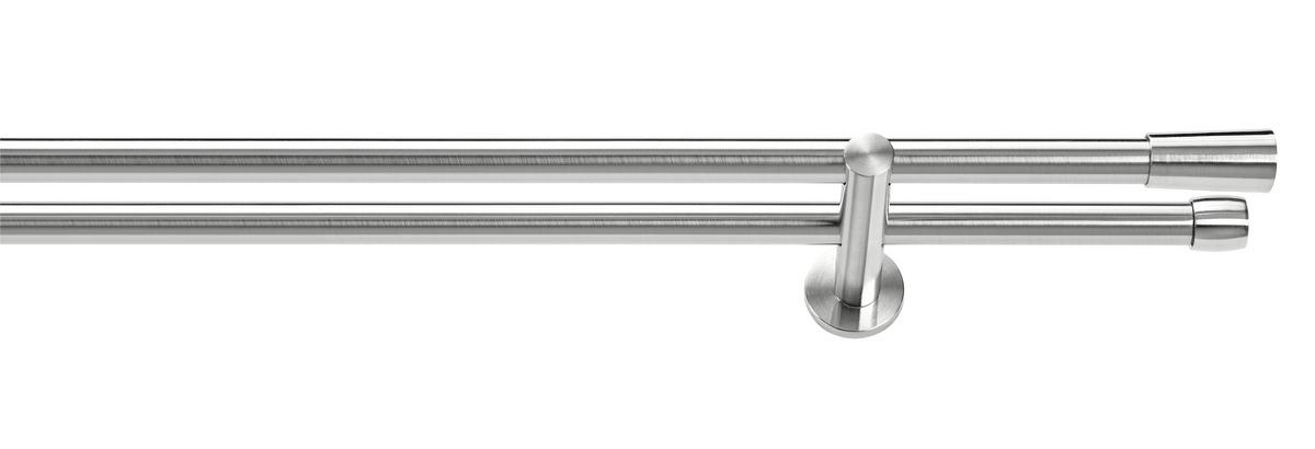 Sada tyčí na závesy MARIE, 200cm - farba ušľachtilej ocele, kov (200cm) - Modern Living
