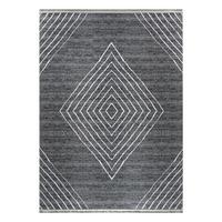 Webteppich Anthrazit/grau Fabius 120x170 Cm - Anthrazit/Grau, Natur, Textil (120/170cm)