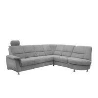 Ecksofa mit Relaxfunktion Parole Silberfarben Chenille - Chromfarben/Silberfarben, MODERN, Textil (275/236cm) - Livetastic