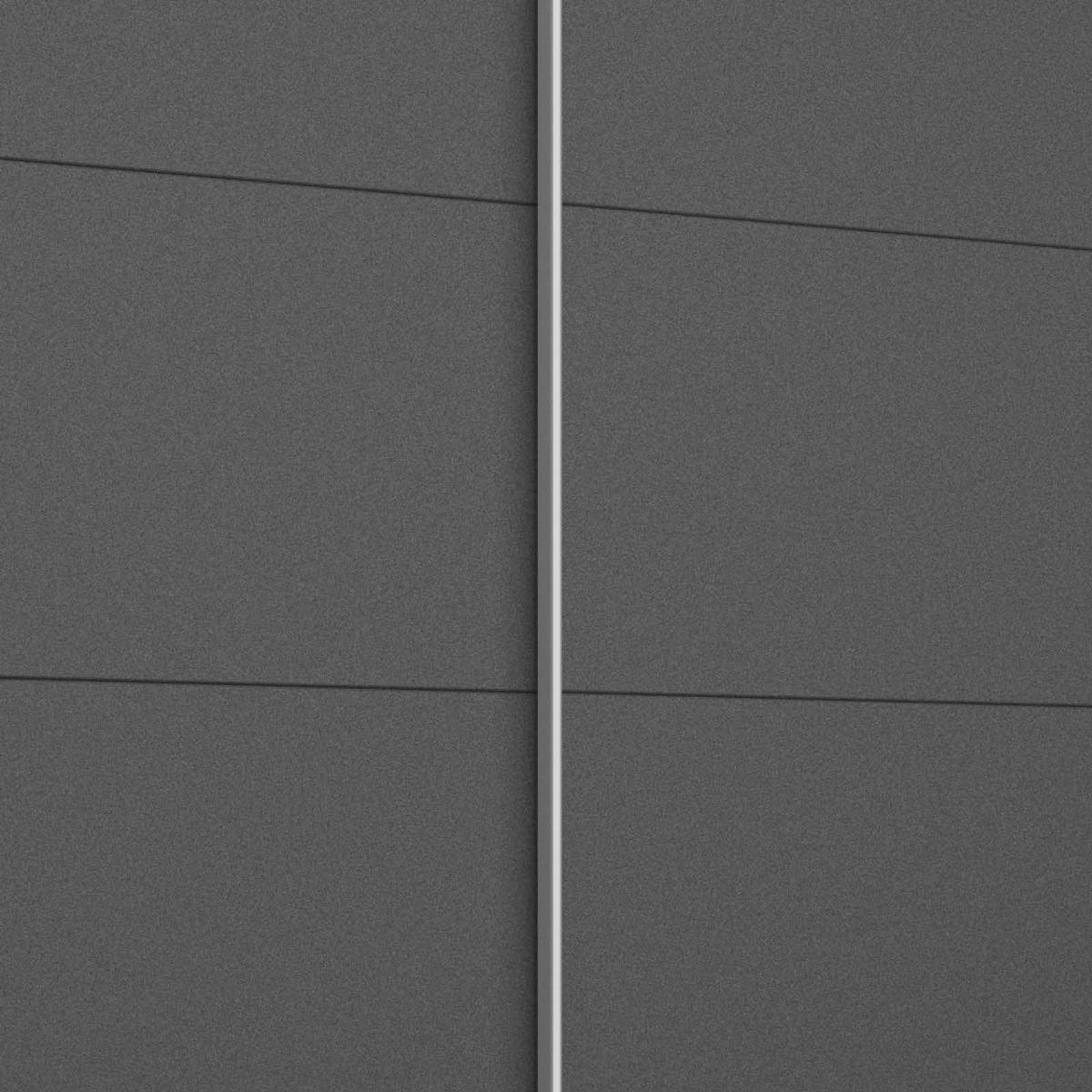 Schwebetürenschrank 226cm Belluno, Grau Metallic - Grau, MODERN, Holzwerkstoff (226/230/62cm) - Rauch Möbel