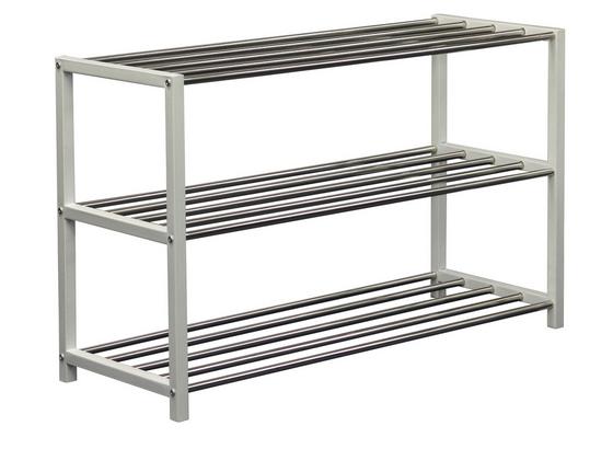 Schuhregal Paris - Chromfarben/Weiß, MODERN, Metall (80/50/30cm) Schuhregal Paris - Chromfarben/Weiß, MODERN, Metall (80/50/30cm)