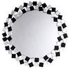 Wandspiegel Mosaic 1825 Silber/Schwarz - Silberfarben/Schwarz, Basics, Glas/Holzwerkstoff (80/80/1,6cm) - Kayoom