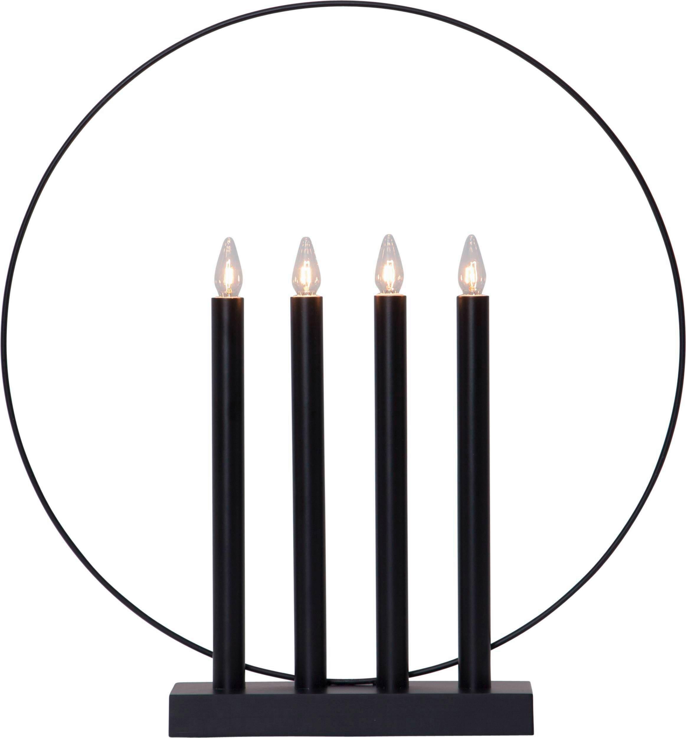 LED-Kerze 644-62_glory - Schwarz, Basics, Holz/Kunststoff (42/7,5/45cm) - Eglo