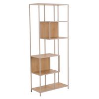 REGÁL SEAFORD - sivá/farba duba, Modern, kov/kompozitné drevo (77/185/35cm) - Xora
