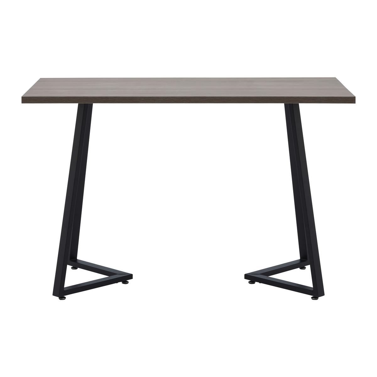 Písací stôl CAROLINA 120x60  cm - čierna/farba vlašského orecha, Modern, kov (120/60/75cm) - Bessagi Home