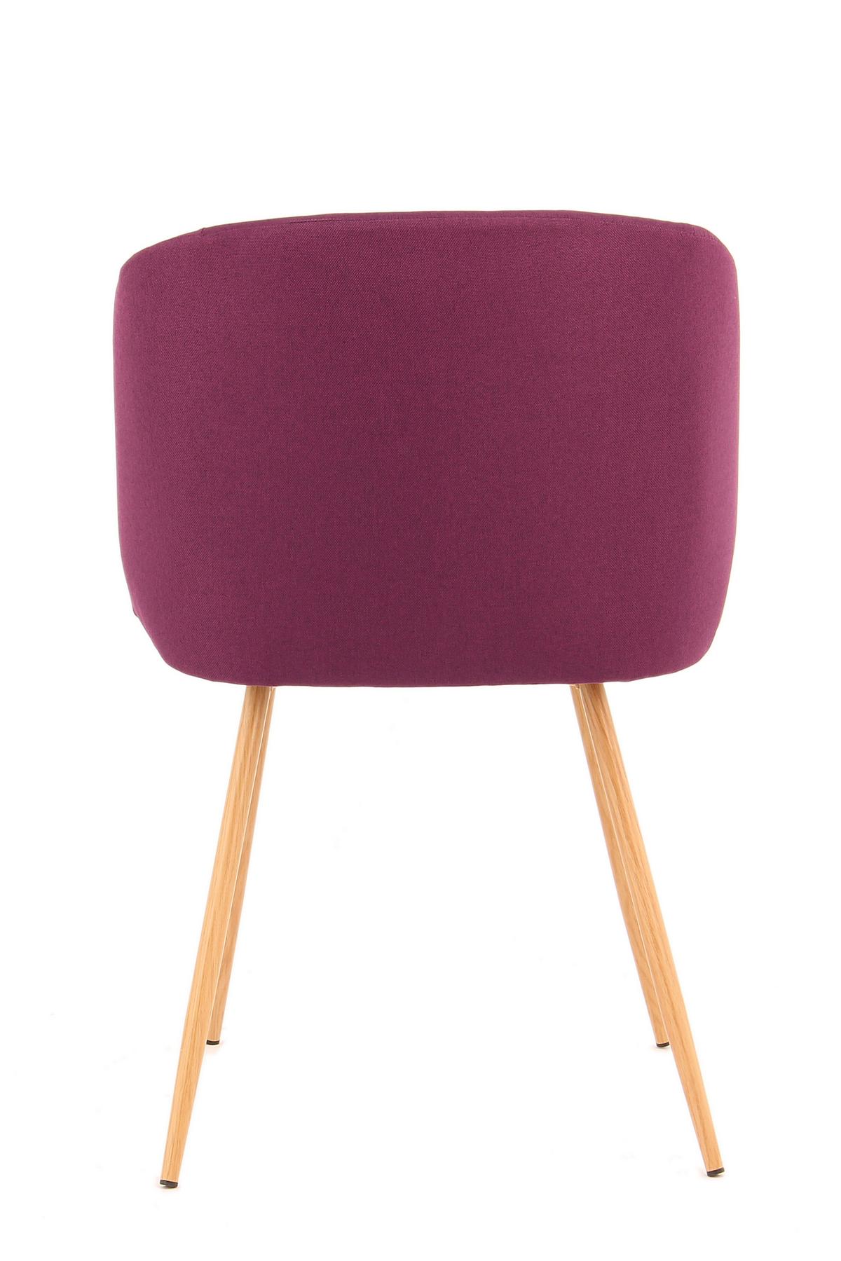 Schalenstuhl Celina Violett Gepolstert 2er-Set - Violett, Design, Kunststoff/Metall (54/84/56cm) - Kayoom