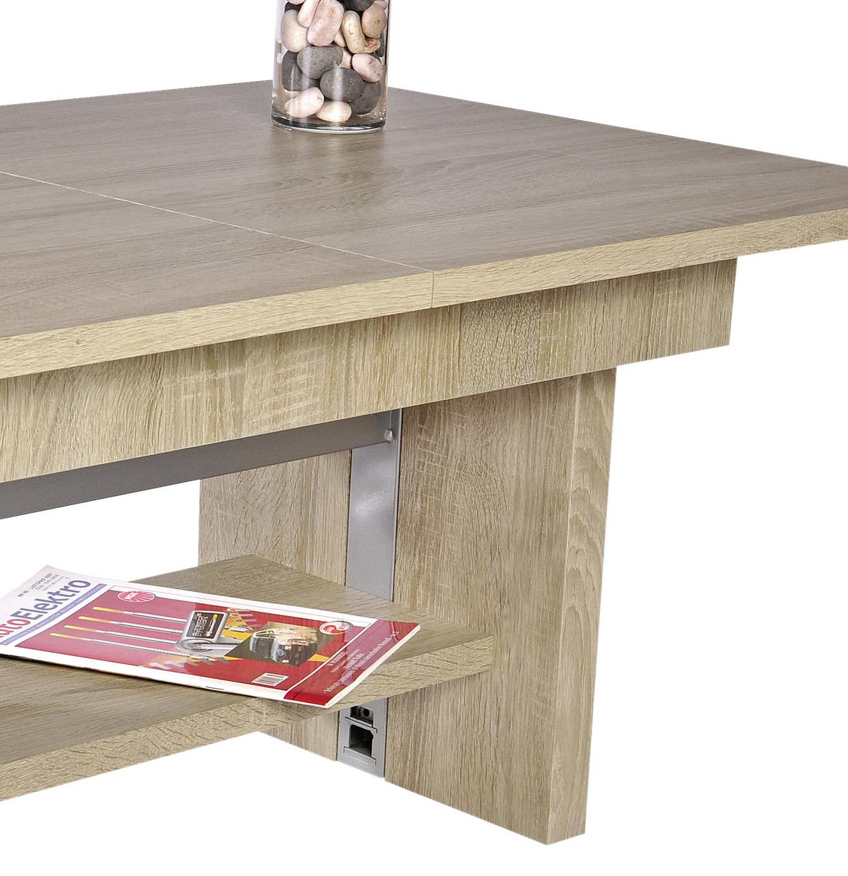 Couchtisch Höhenverstellbar + Ausziehbar Event, Eiche Dekor - Eichefarben, Design, Holzwerkstoff (110/65/46cm) - MID.YOU