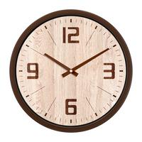 Wanduhr Ludwig - Braun, KONVENTIONELL, Glas/Papier (30/4cm) - Ondega