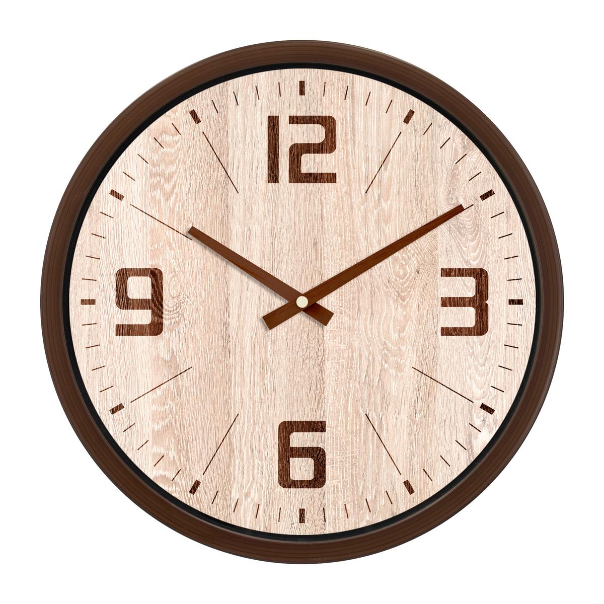 Wanduhr Ludwig - Braun, KONVENTIONELL, Glas/Papier (30/4cm) - Ondega