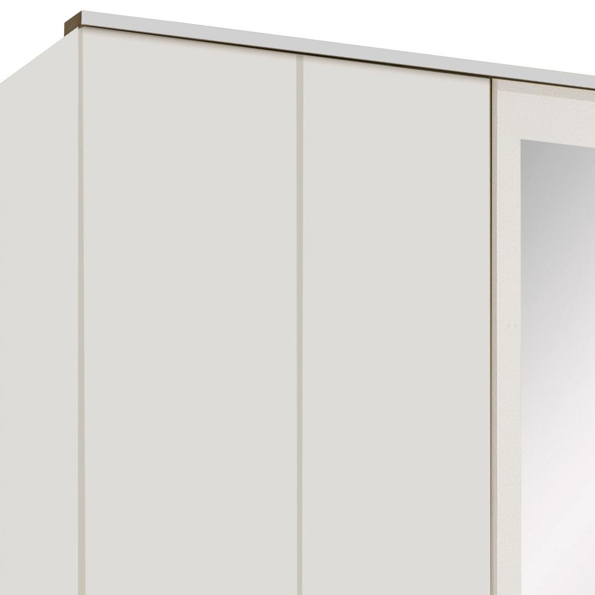Nyílóajtó Szekrény Ben 225/210 Cm - fehér, Konventionell, faalapú anyag/Üveg (225/210/58cm) - MID.YOU
