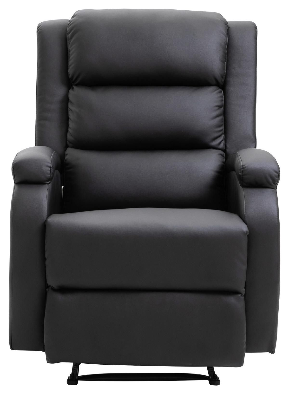 Fernsehsessel Bengt - Schwarz, Basics, Textil/Metall (74/103/92cm) - Livetastic