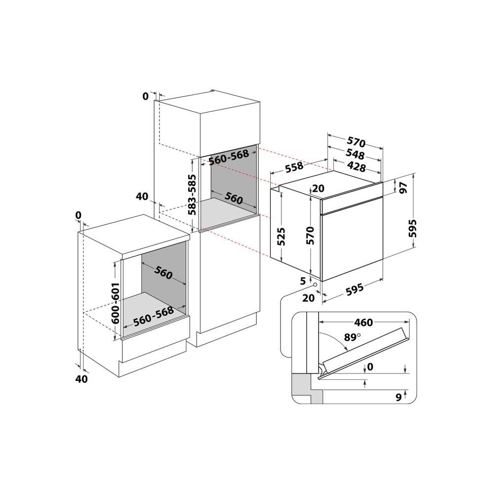 Beépíthető Elektromos Sütő Omsr58cu1sx - Modern (59,5/59,5/55,1cm) - Whirlpool