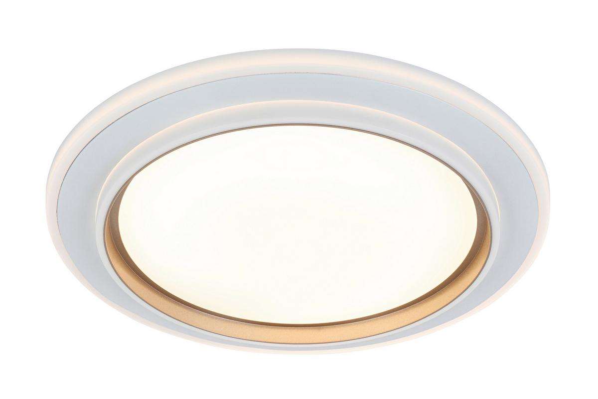 LED-Deckenleuchte Clara - Champagner/Weiß, Basics, Kunststoff/Metall (46/5,5cm) - Luca Bessoni