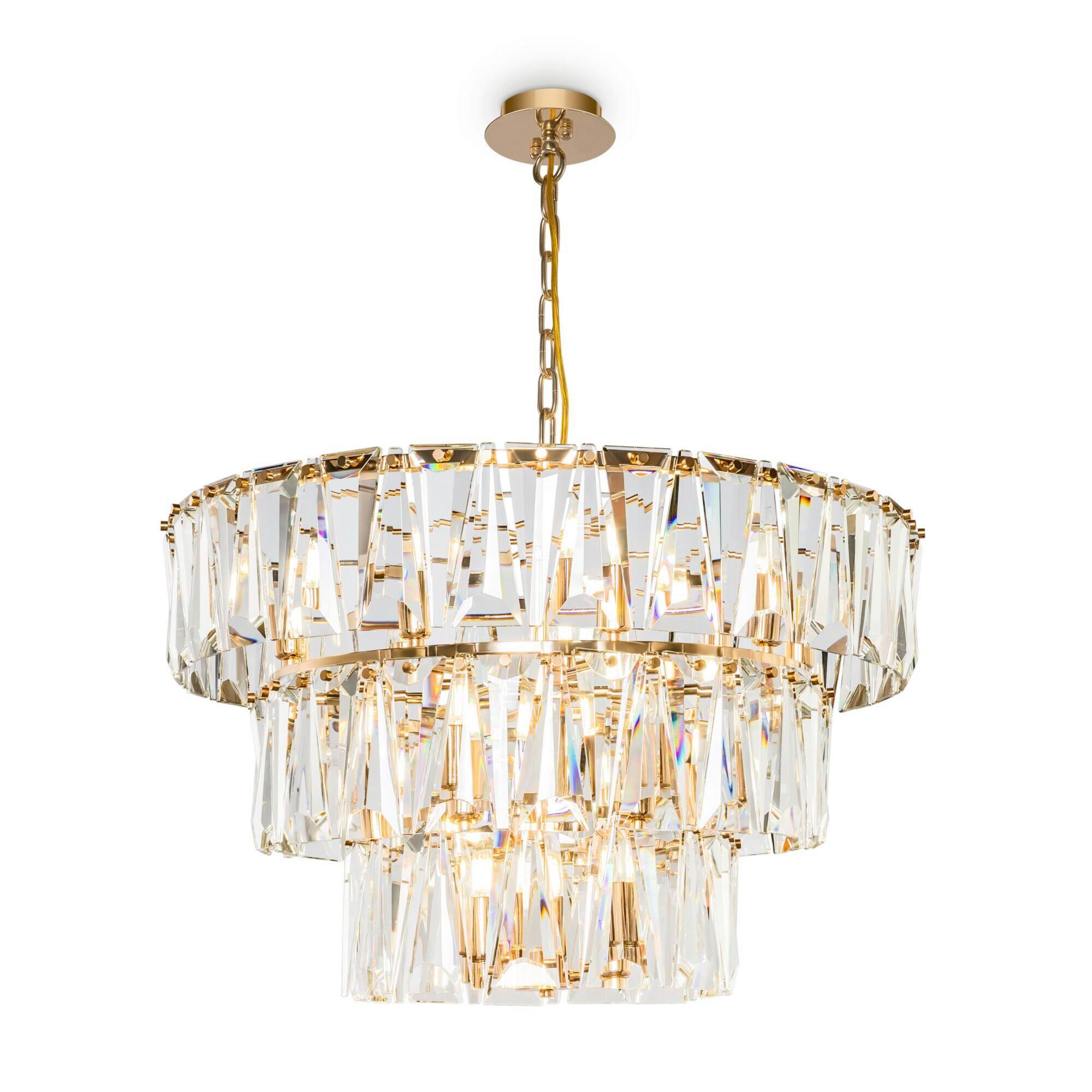 Pendelleuchte Puntes - Goldfarben, Trend, Metall (77/50/77cm) - MAYTONI