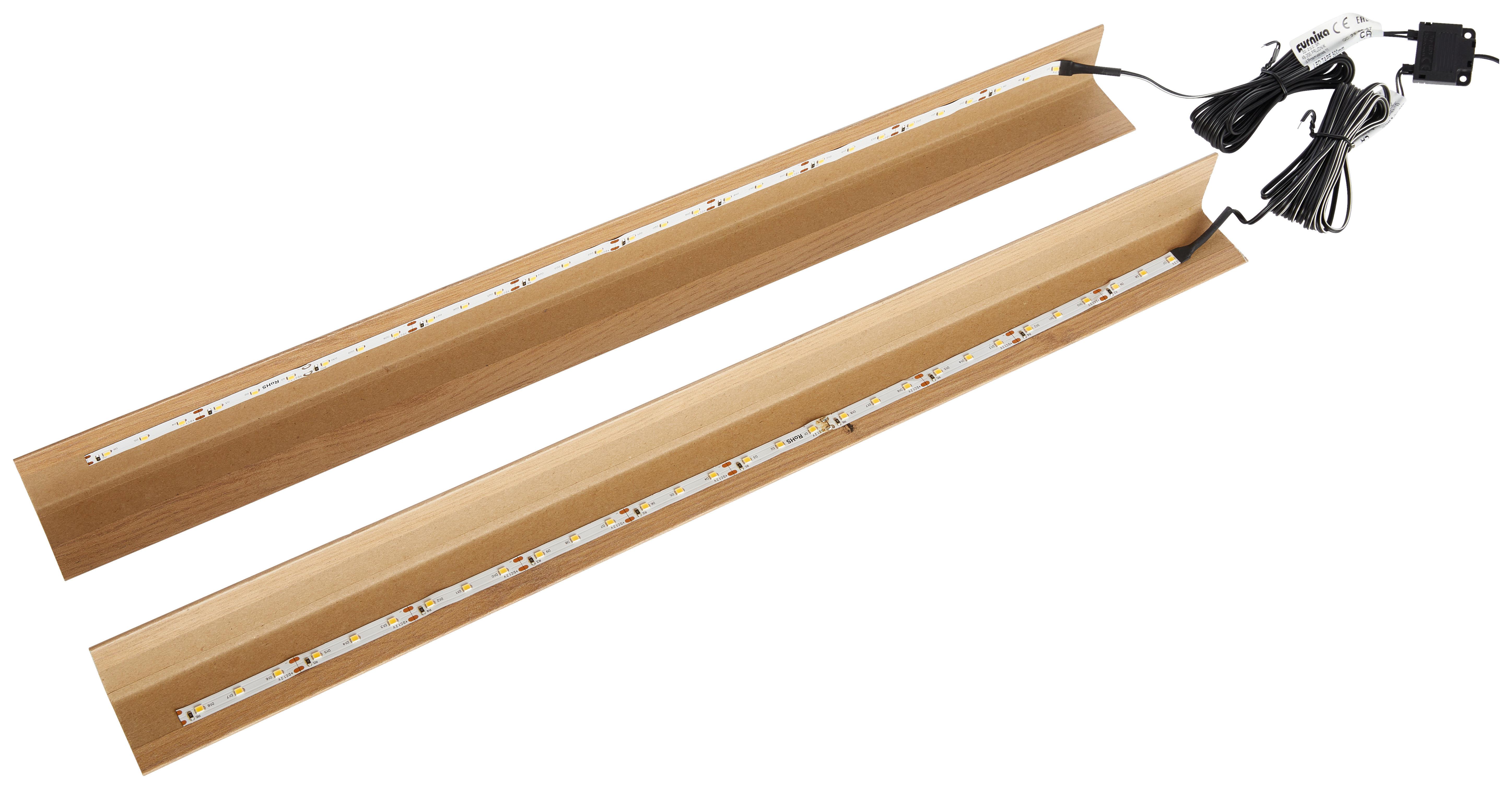 LED-Strip Kansas - Schwarz/Weiß, KONVENTIONELL, Kunststoff (54,6cm) - Livetastic