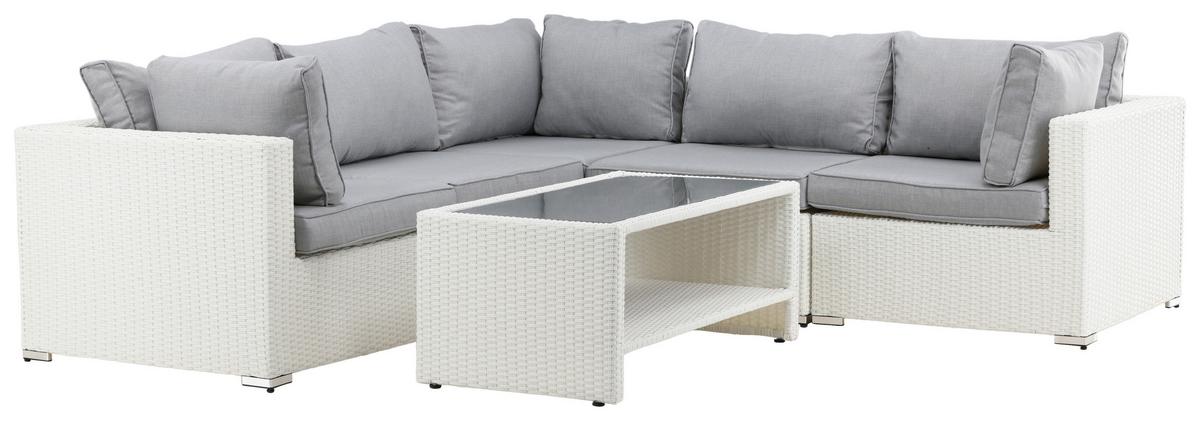 Loungegarnitur Amazon - Hellgrau, KONVENTIONELL, Kunststoff (87/249cm) - Gardenson