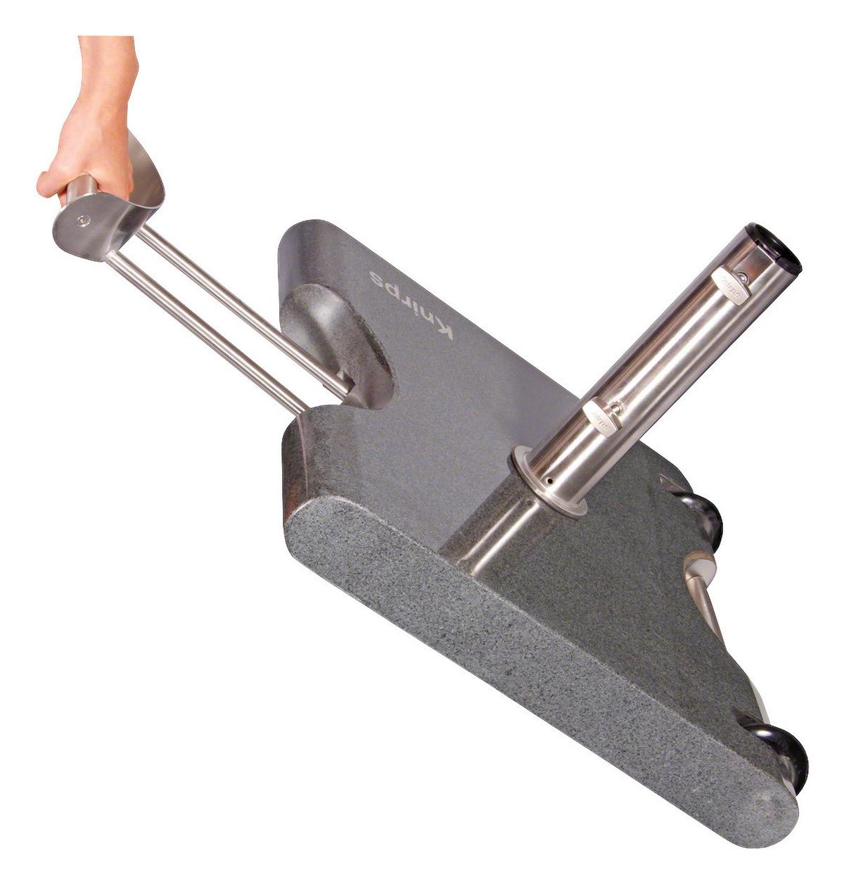 Sonnenschirmständer mit Rollen, mit Teleskopgriff - Anthrazit, Basics, Stein/Metall (48/7/48cm) - Doppler