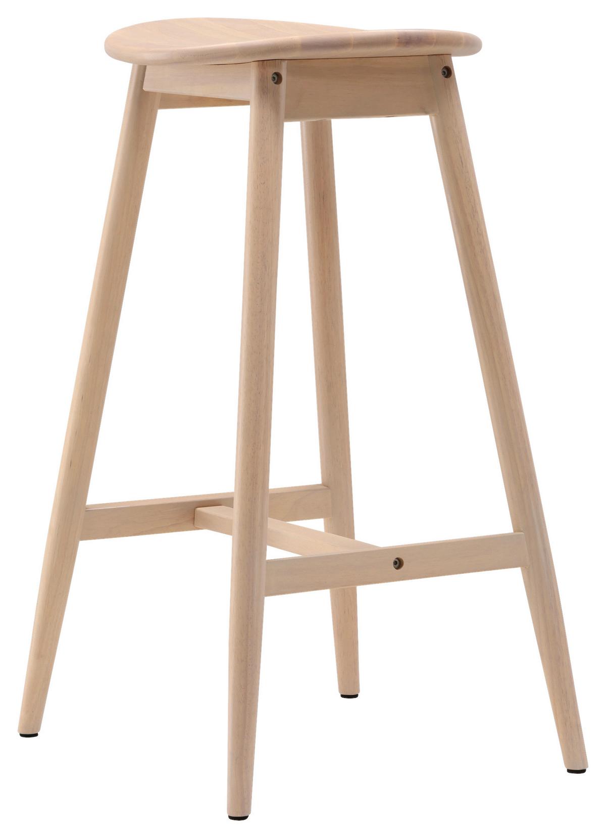 Barhocker Orust - Beige, Design, Holz (43,5/76,5/37cm) - Livetastic