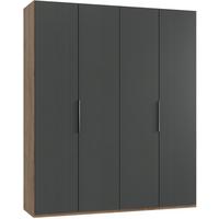 Drehtürenschrank 200cm Level36a Eiche/graphit - Eichefarben/Graphitfarben, MODERN, Holzwerkstoff (200/236/58cm) - MID.YOU