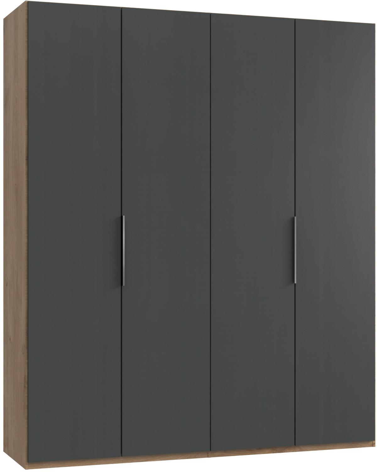 Drehtürenschrank 200cm Level36a Eiche/graphit - Eichefarben/Graphitfarben, MODERN, Holzwerkstoff (200/236/58cm) - MID.YOU