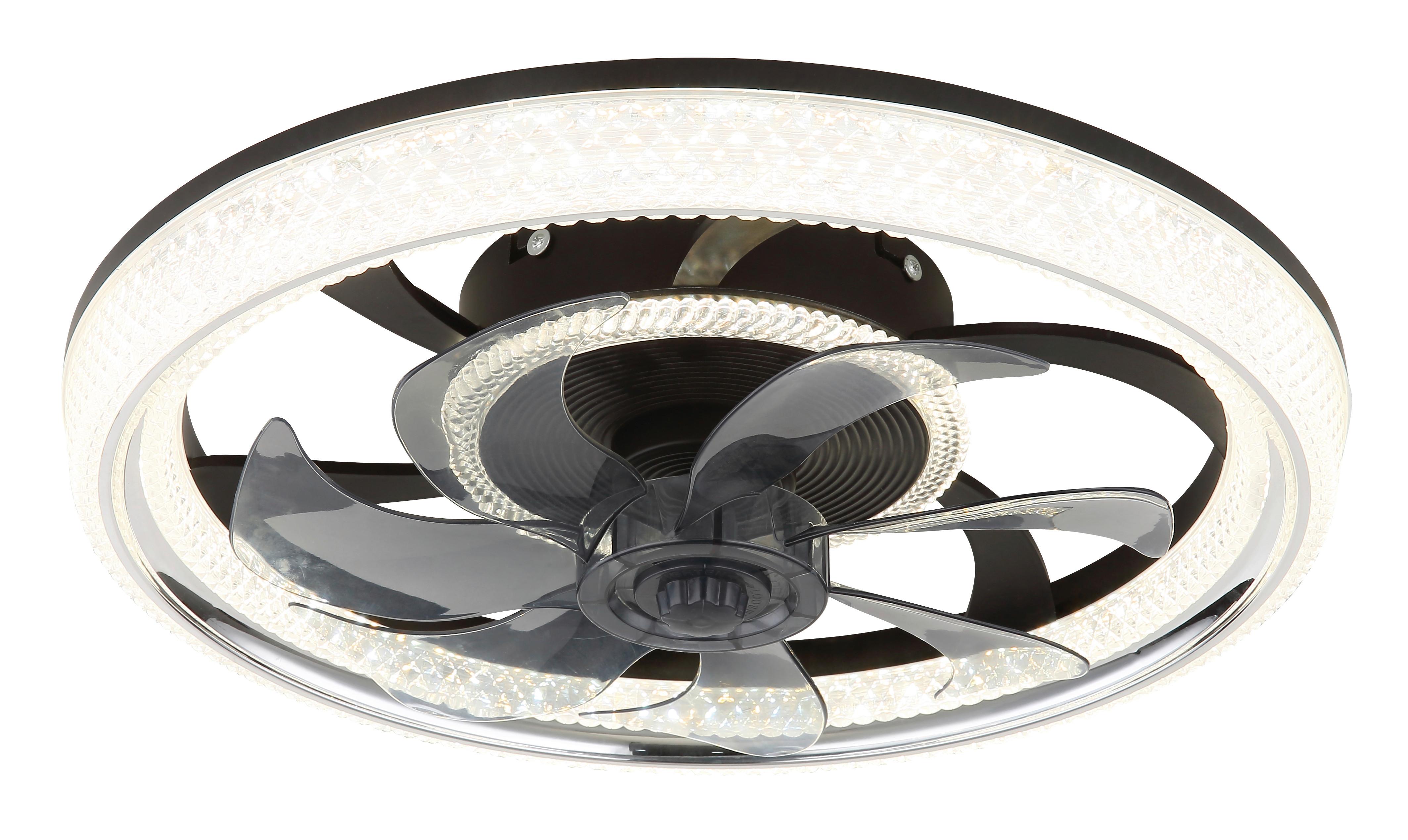 Deckenventilator 03644 Cirilla - Klar/Chromfarben, Basics, Kunststoff (48/13cm) - Globo