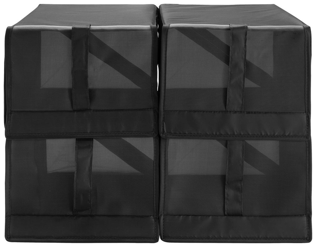 Krabice na boty Unit - šedá, Konvenční, textil/plast (22/34/16cm) - Modern Living