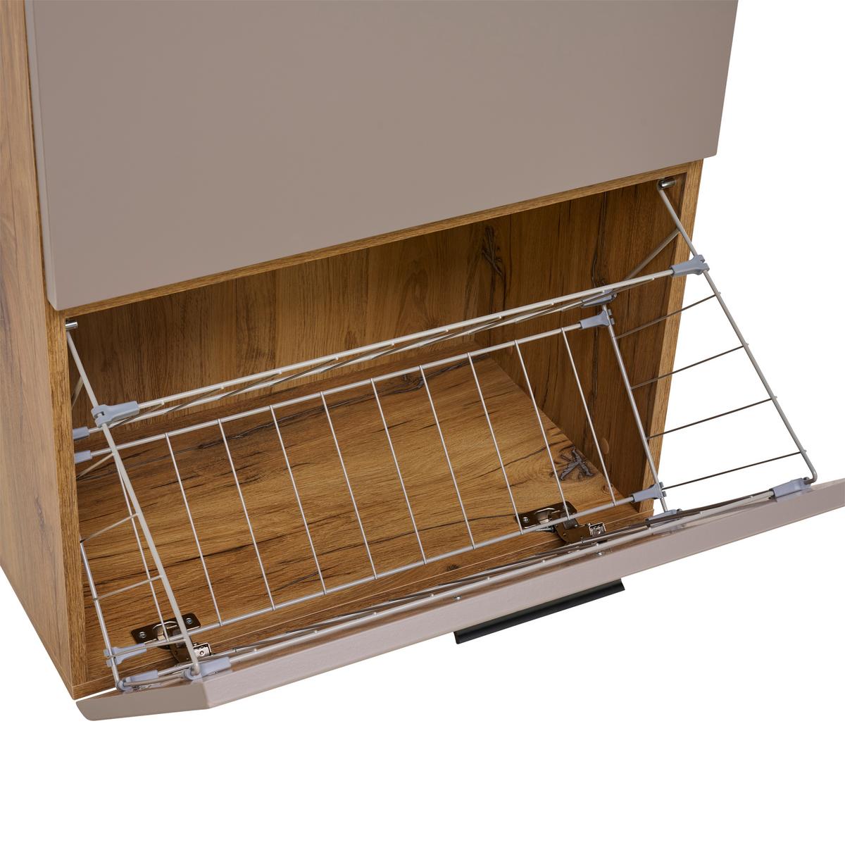 VYKLÁPĚCÍ BOTNÍK AURIS - šedá/barvy dubu, Moderní (60/82,7/37,1cm) - Luca Bessoni