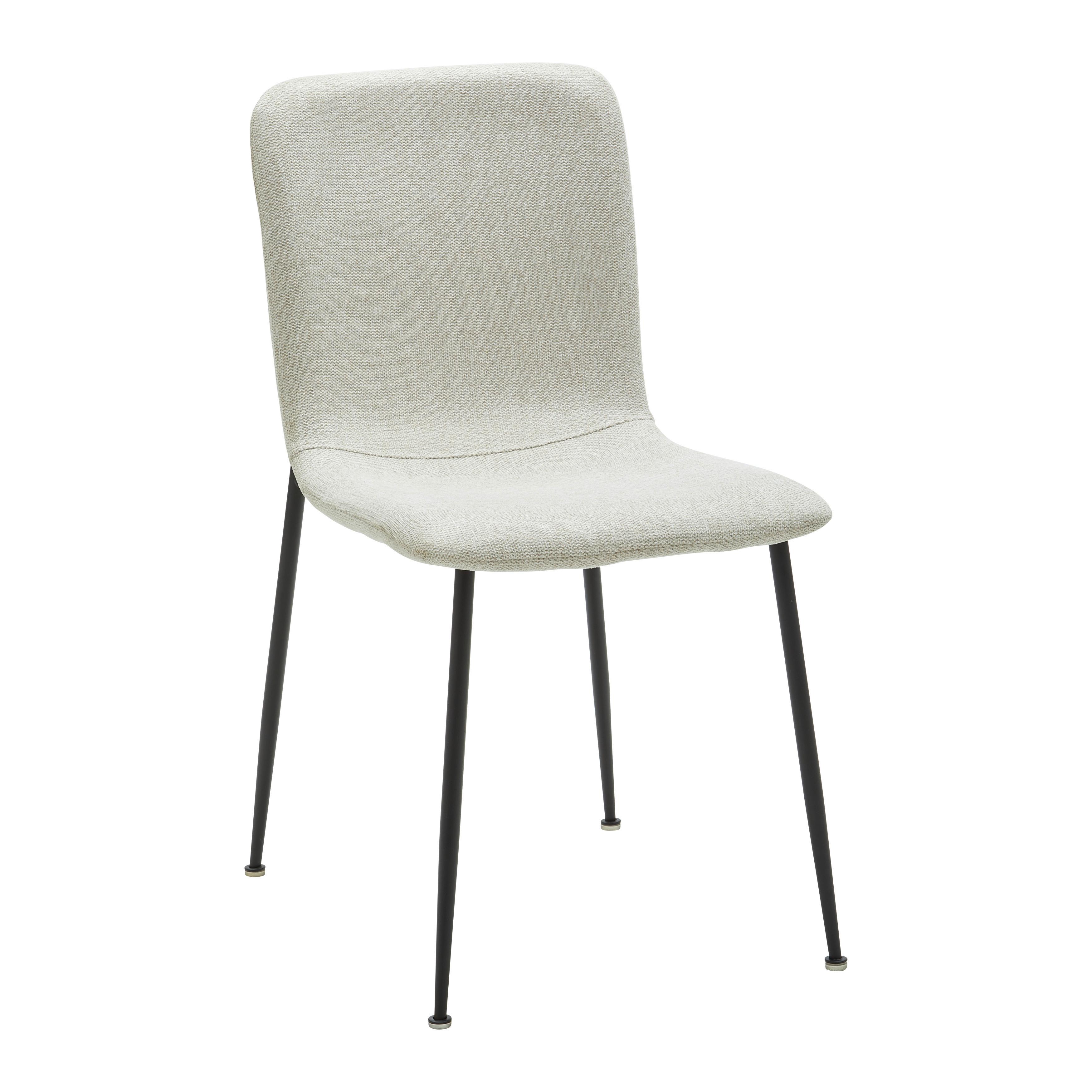 Jedálenská stolička NELE béžová - čierna/béžová, Modern, kov/drevo (43/83/56cm) - P & B