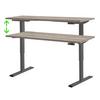 Schreibtisch Office Edition Anthrazit/Eiche Dekor L: 160cm - Anthrazit/Sonoma Eiche, MODERN, Holzwerkstoff/Metall (160/80/69-119cm) - MID.YOU