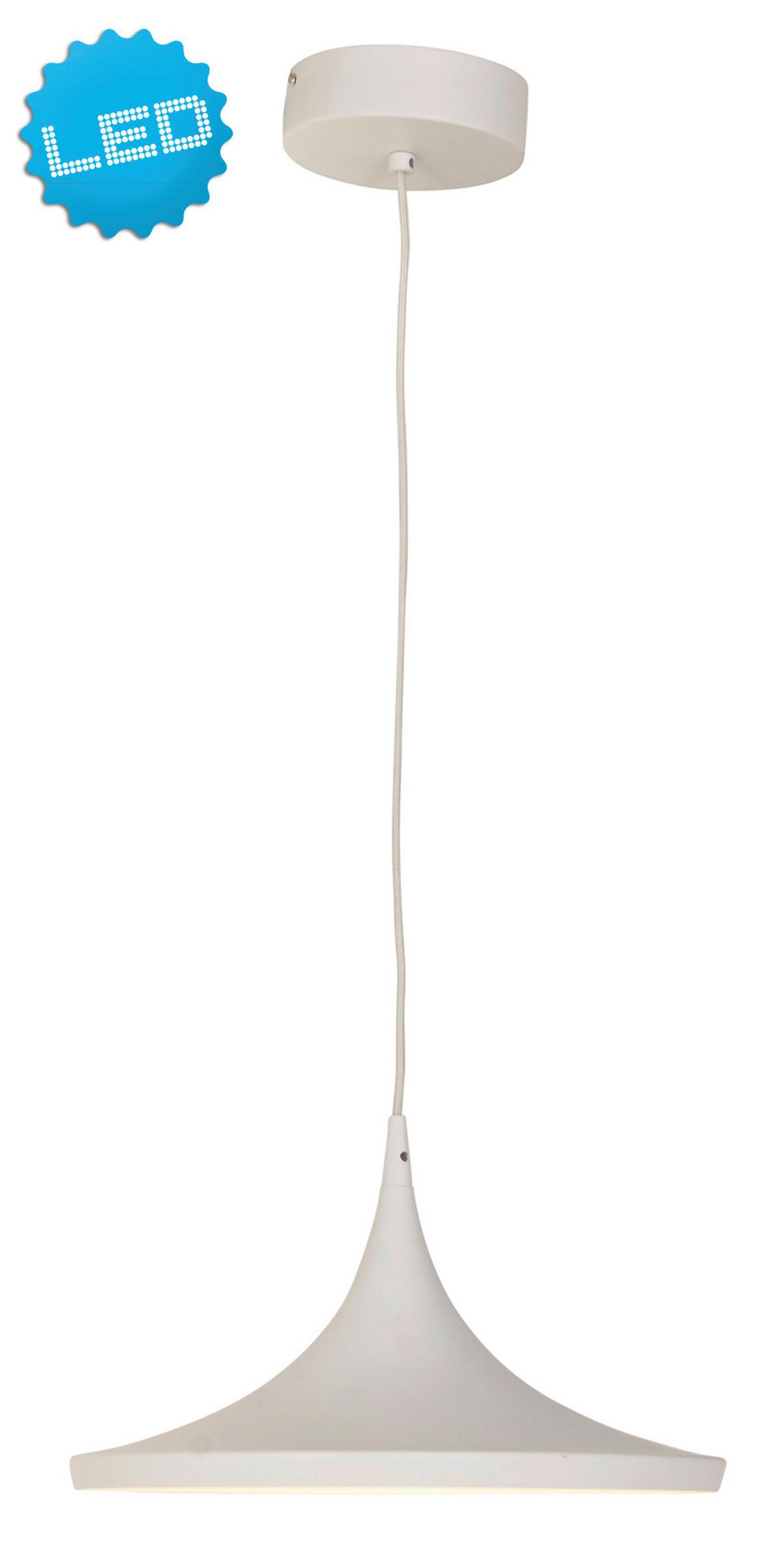 LED-Hängleuchte Oslo H: 150 cm 7042223 Oslo - Weiß, Design, Metall (37/150cm) - Näve
