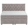 Boxspringbett Swing 2 Beige 180x200 Cm H2 - Beige/Schwarz, ROMANTIK / LANDHAUS, Textil (184/121/212cm) - James Wood