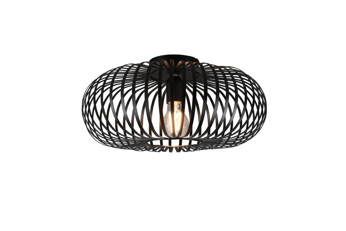 Deckenleuchte Ø 40 cm 1-Flammig mit Metallschirm - Schwarz, Design, Metall (40/17cm) - Trio Leuchten