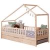 Hausbett Lou Naturfarben B: 90 Cm - Naturfarben/Weiß, MODERN, Holz/Textil (90/200cm) - MID.YOU