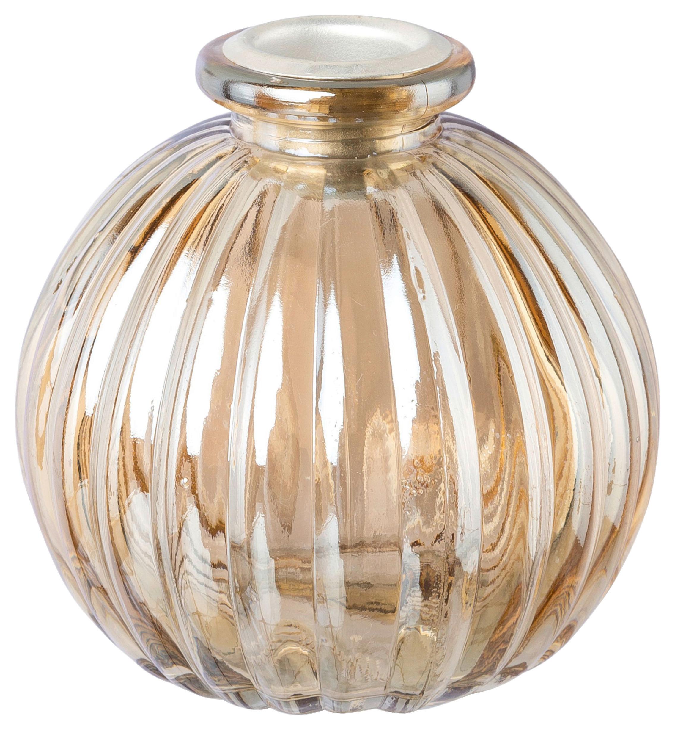 STOJAN NA SVIEČKU BLOOM I -PAZ- - zlatá, Konventionell, sklo (8,2/8,4cm) - Modern Living