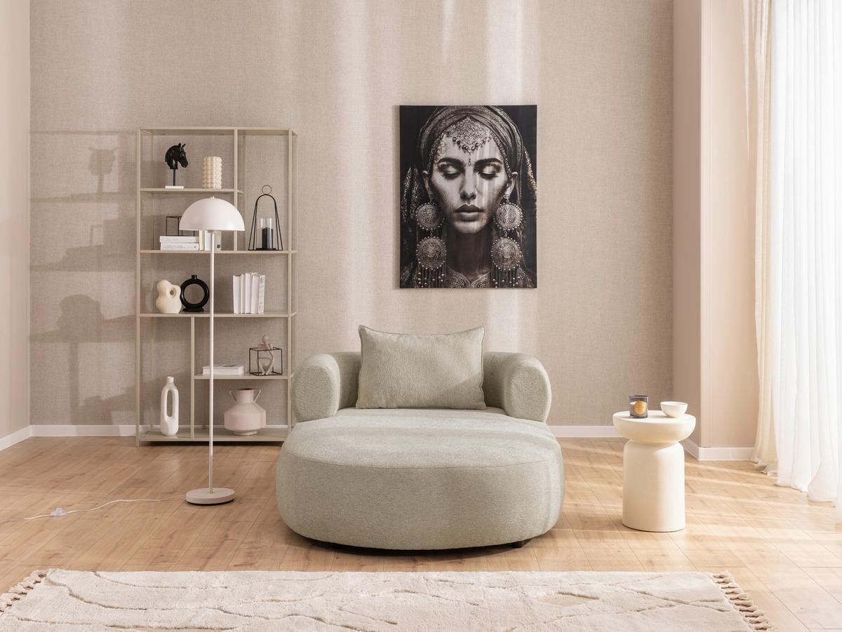 Xxl-sessel Ferro Beige B: 122 Cm - Beige/Schwarz, Design, Textil (122/76/156cm) - Livetastic