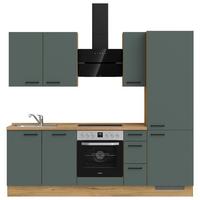 Küchenleerblock Easytouch High-Line, H2 Rechts - Dunkelgrün/Eichefarben, MODERN, Holzwerkstoff (240cm) - Nobilia